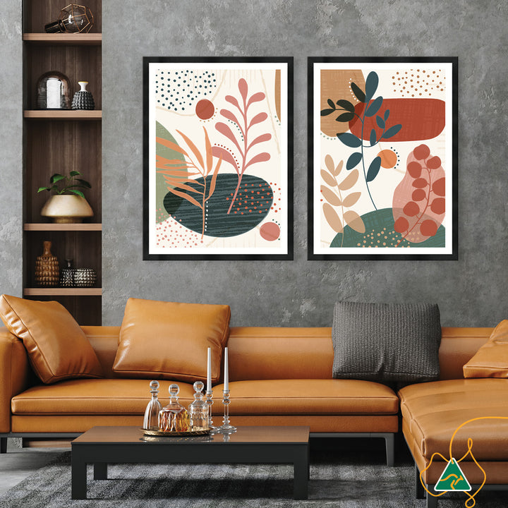 ABSTRACT BOTANICAL V - Framed Print