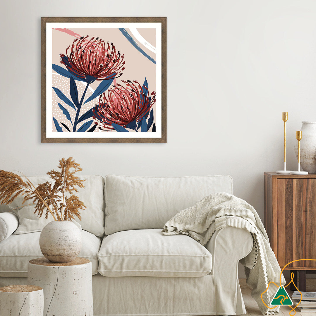 BLUSH FOLIAGE III - Framed Print