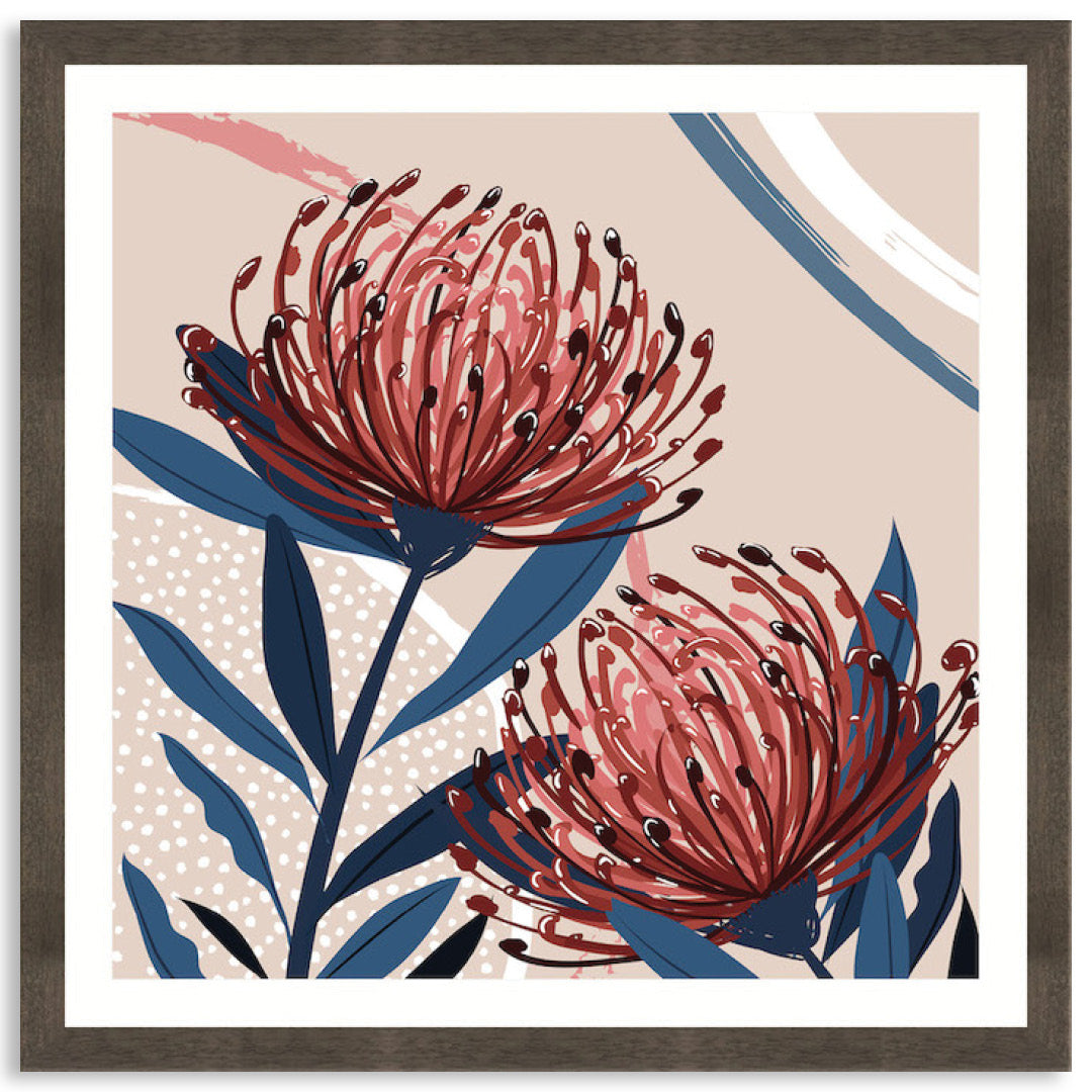 BLUSH FOLIAGE III - Framed Print