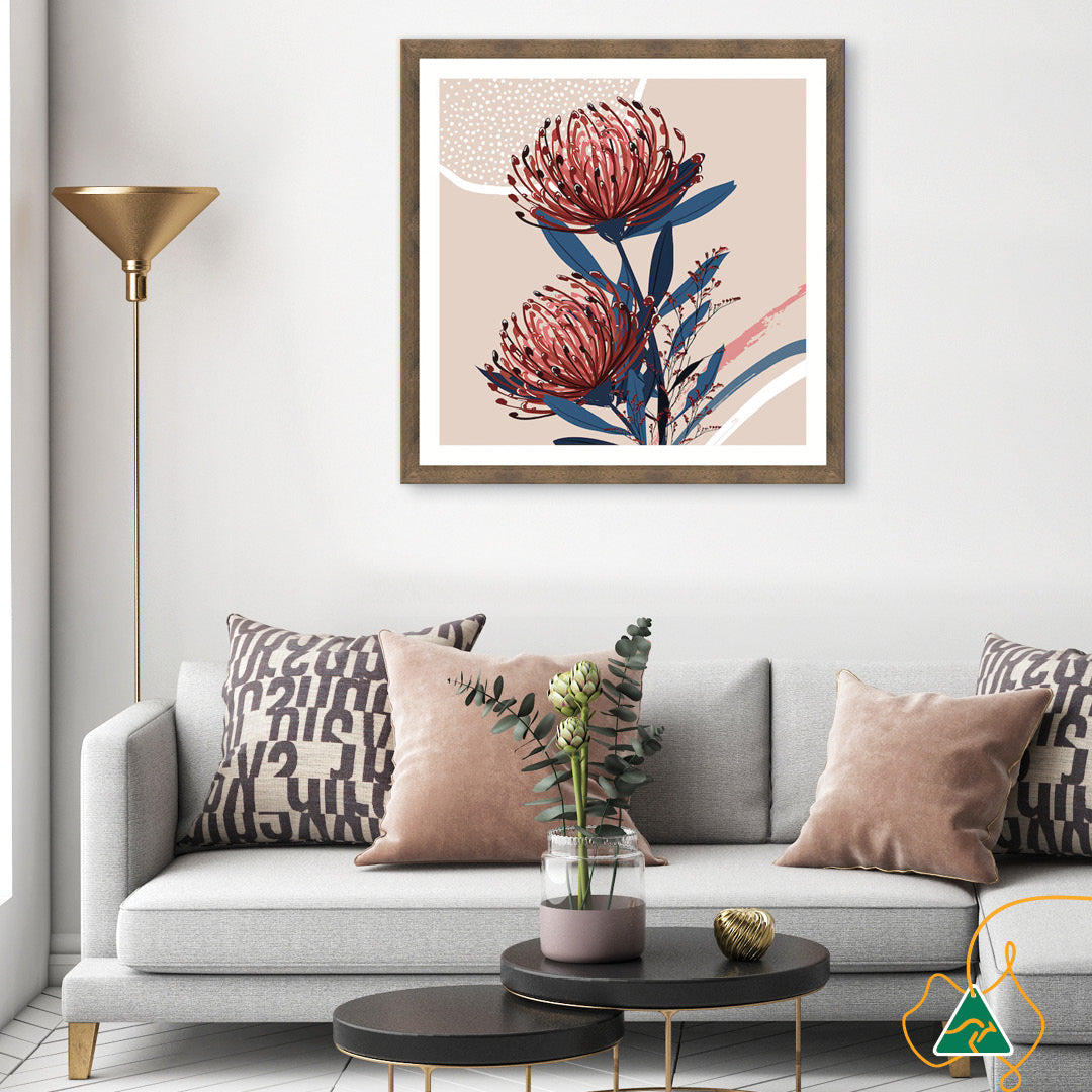 BLUSH FOLIAGE IV - Framed Print