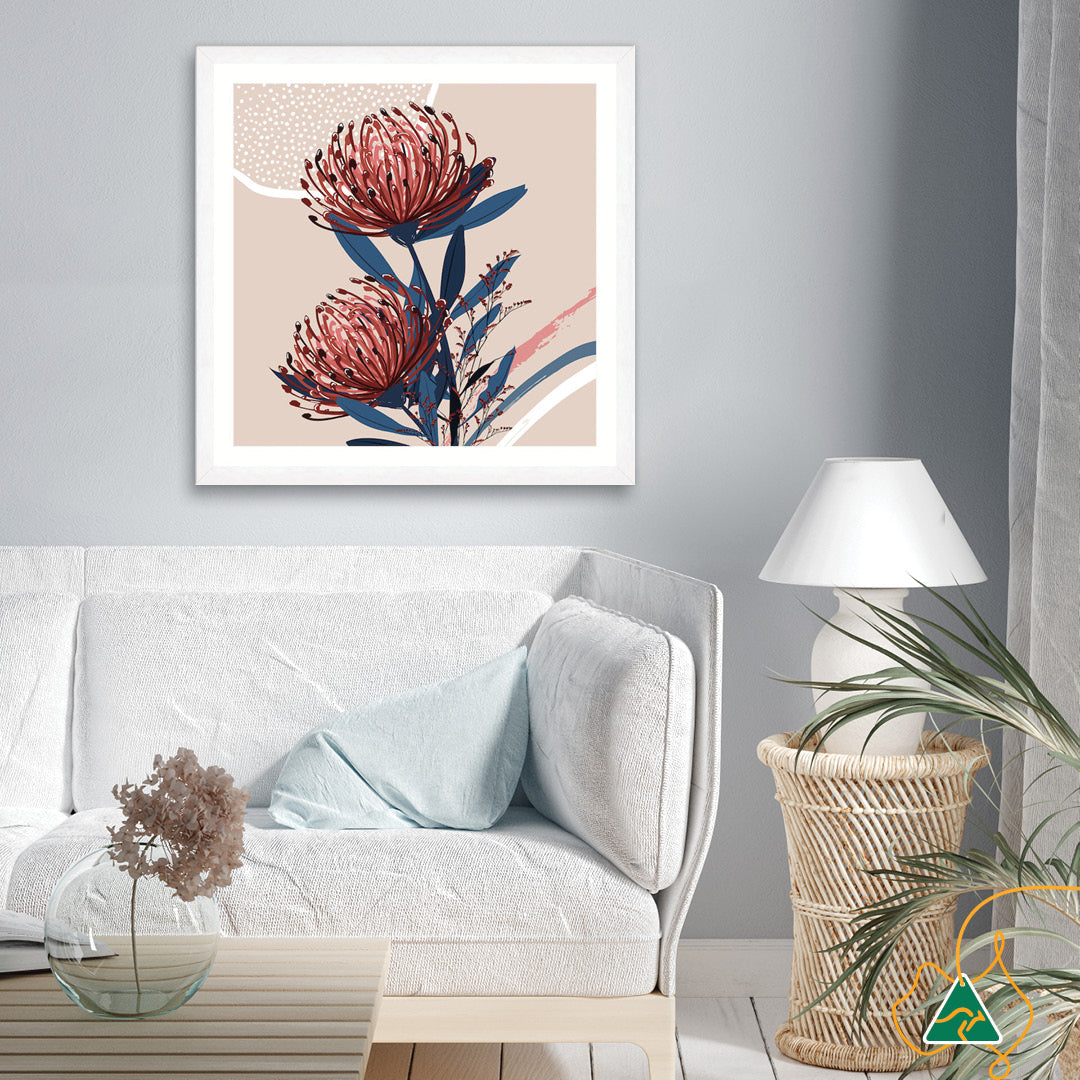 BLUSH FOLIAGE IV - Framed Print