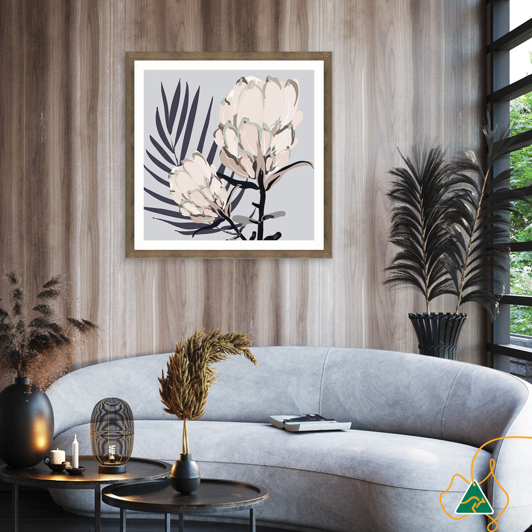 PROTEA GREY II - Framed Print