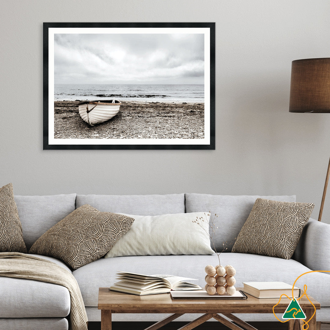 SECLUDED BEACH I - Framed Print