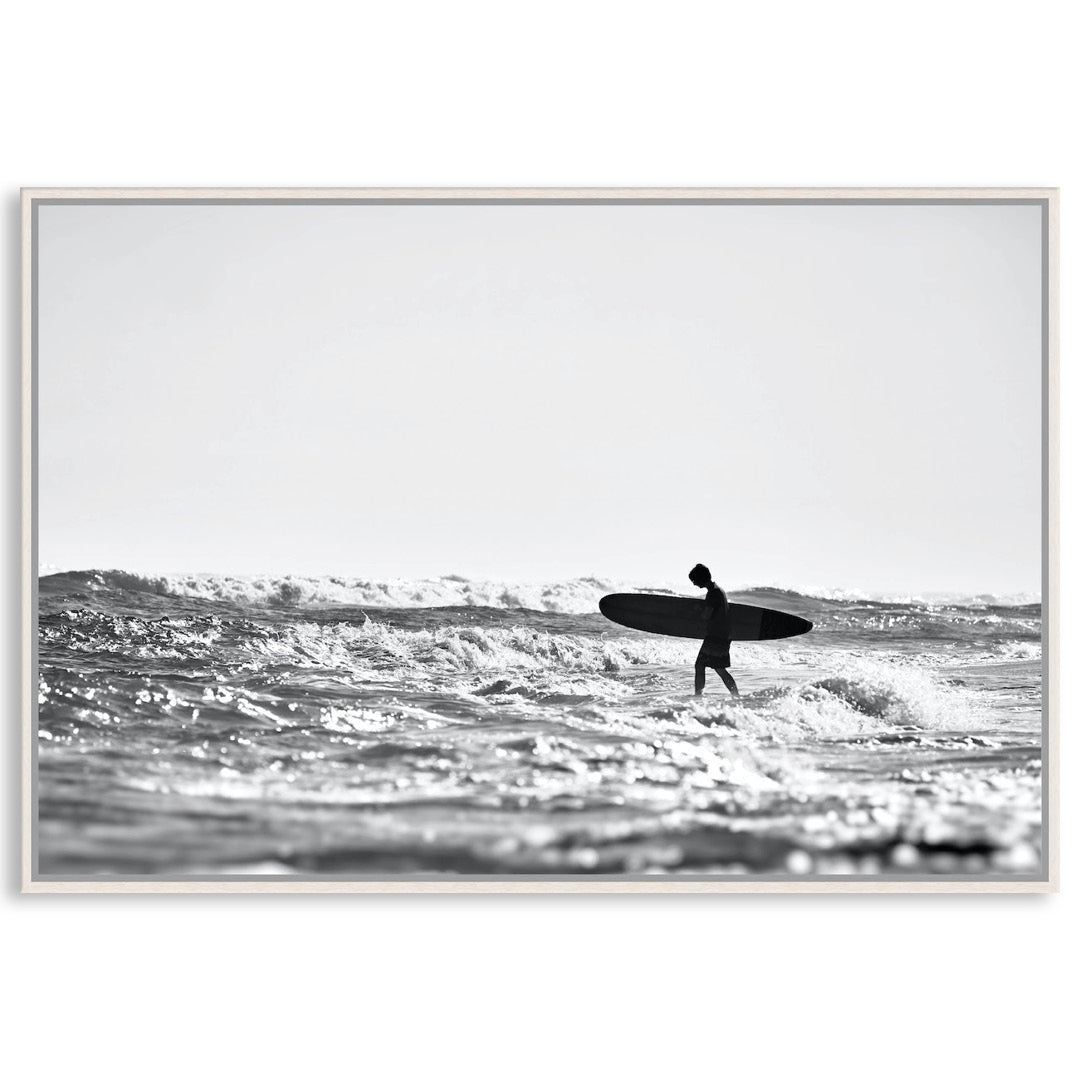 SURFERS BEACH I - Framed Canvas