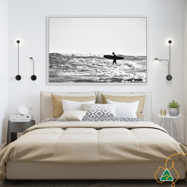 SURFERS BEACH I - Framed Canvas