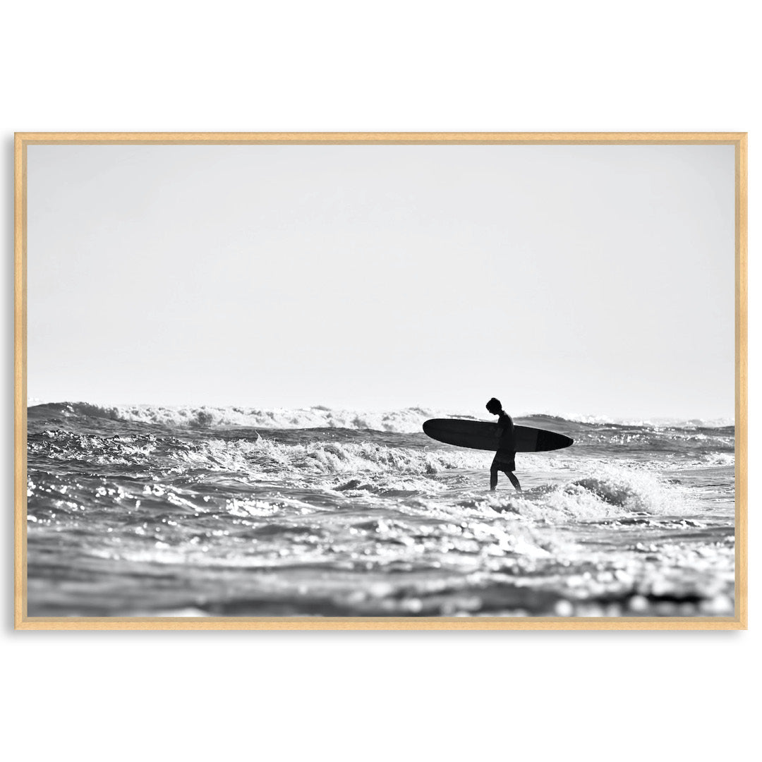 SURFERS BEACH I - Framed Canvas