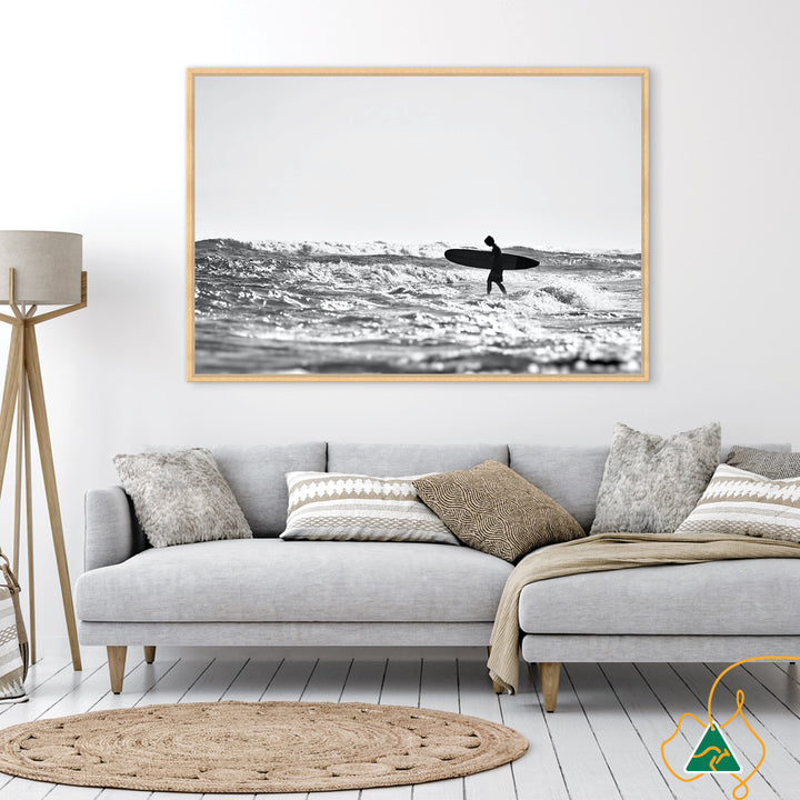 SURFERS BEACH I - Framed Canvas