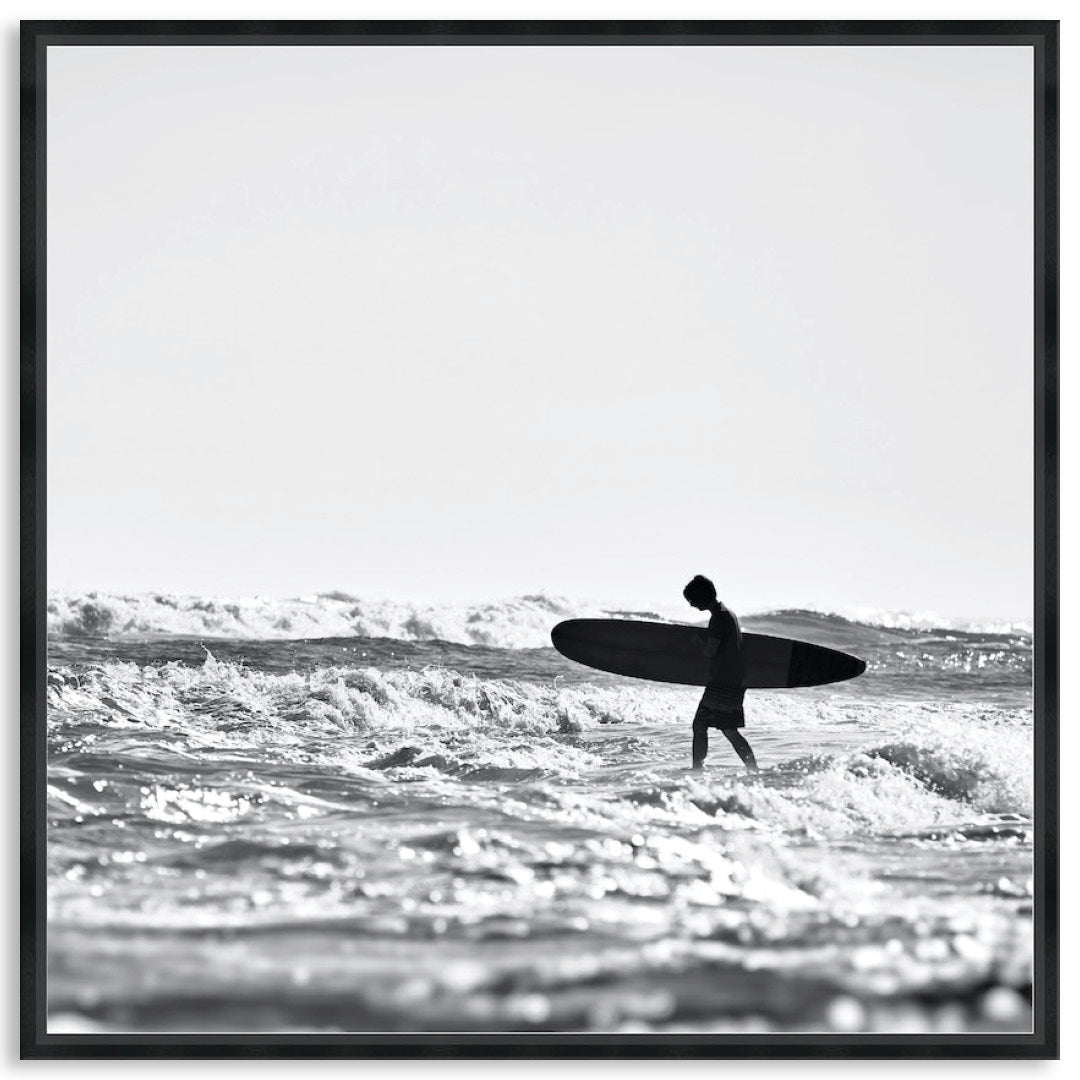 SURFERS BEACH II - Framed Canvas