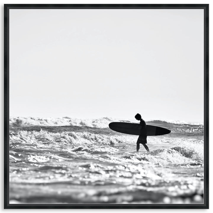 SURFERS BEACH II - Framed Canvas