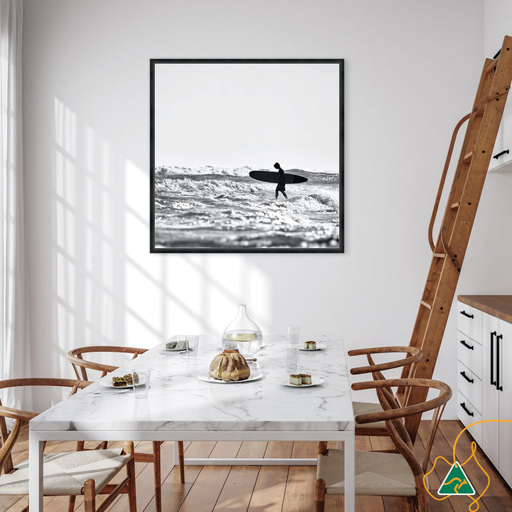 SURFERS BEACH II - Framed Canvas