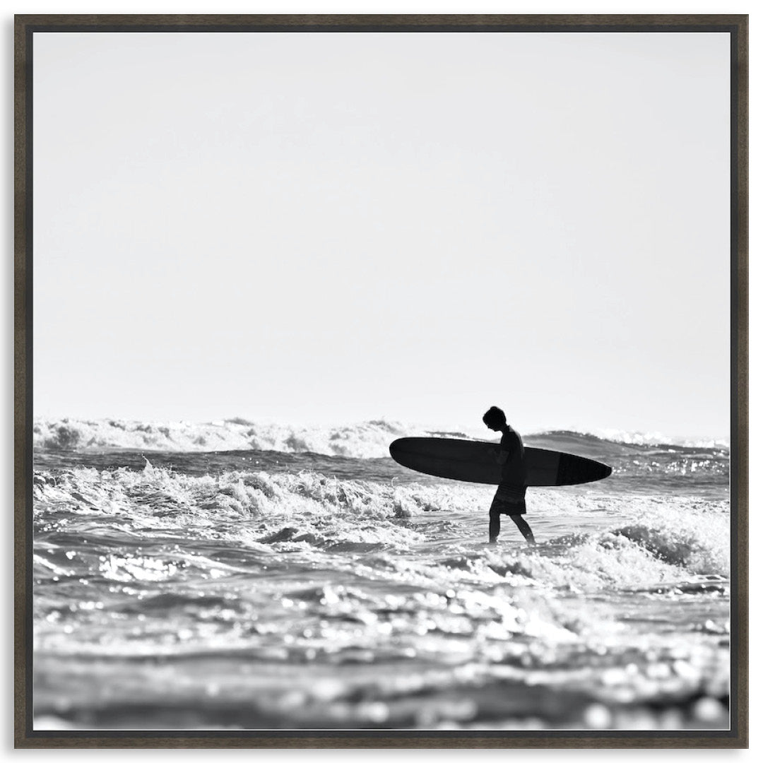 SURFERS BEACH II - Framed Canvas