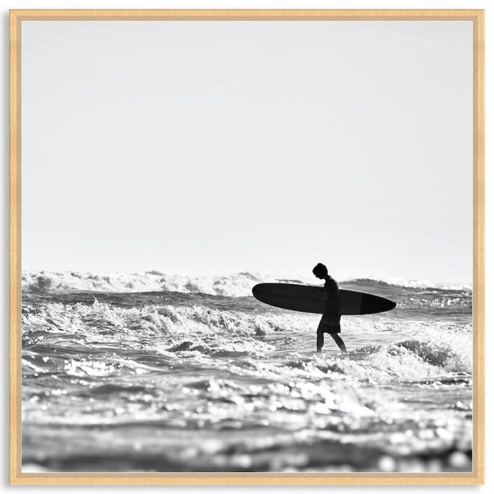 SURFERS BEACH II - Framed Canvas