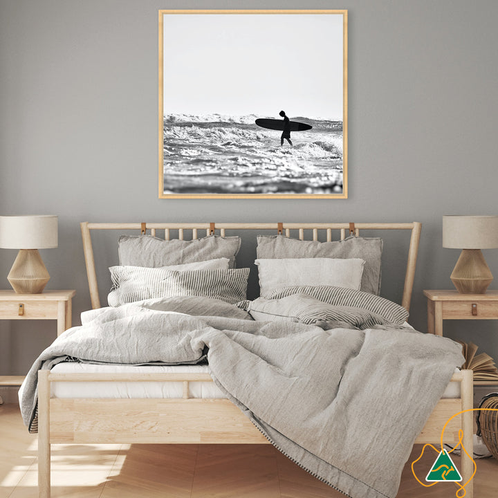 SURFERS BEACH II - Framed Canvas