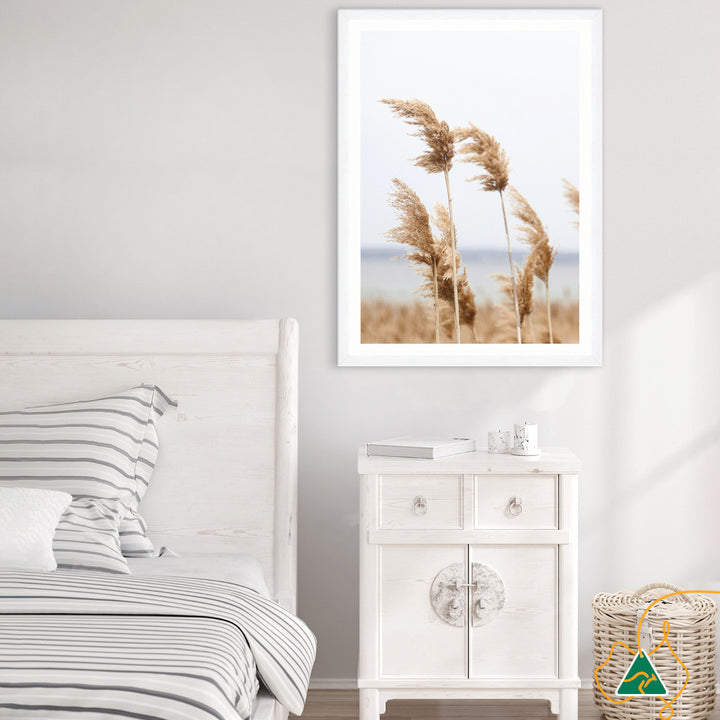 LAKE REEDS III - Framed Print