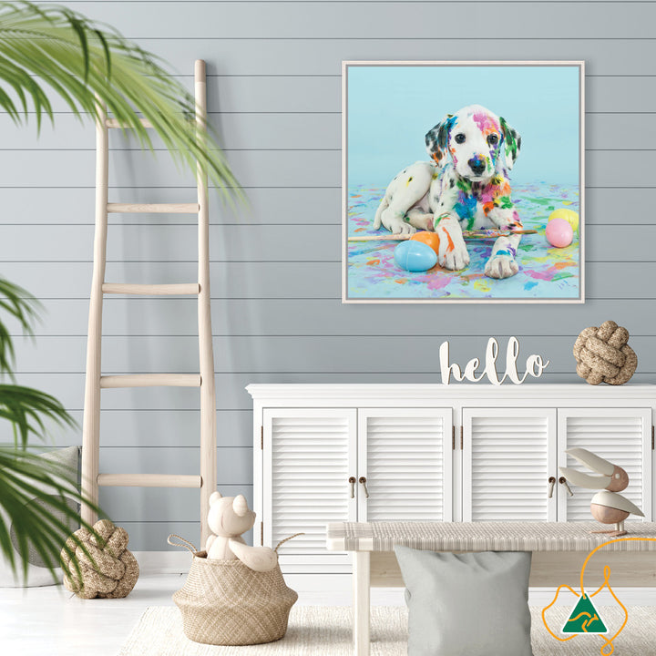 PAINT PUP VI - Framed Canvas