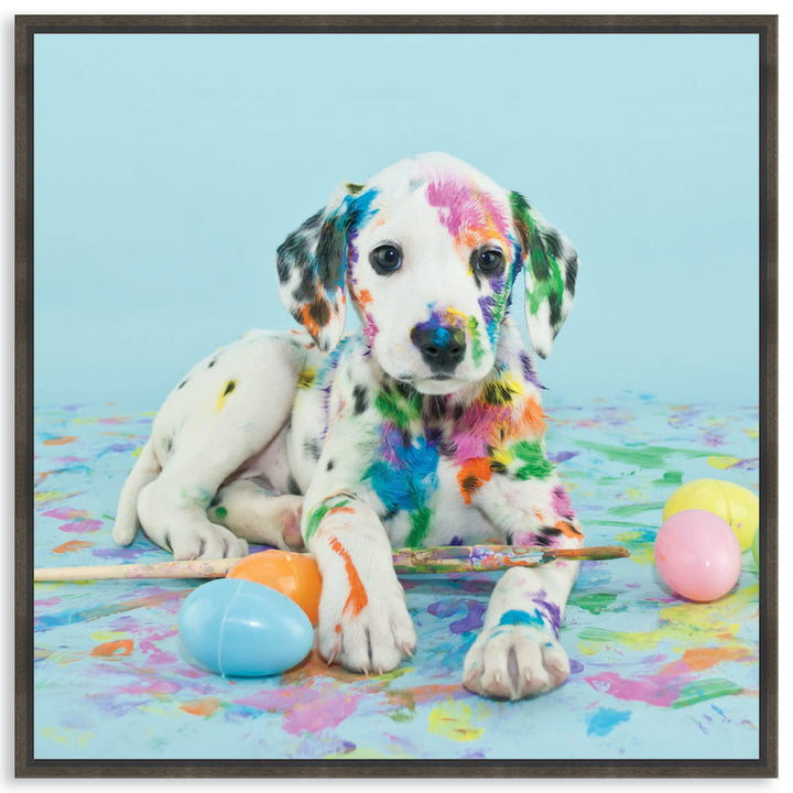 PAINT PUP VI - Framed Canvas