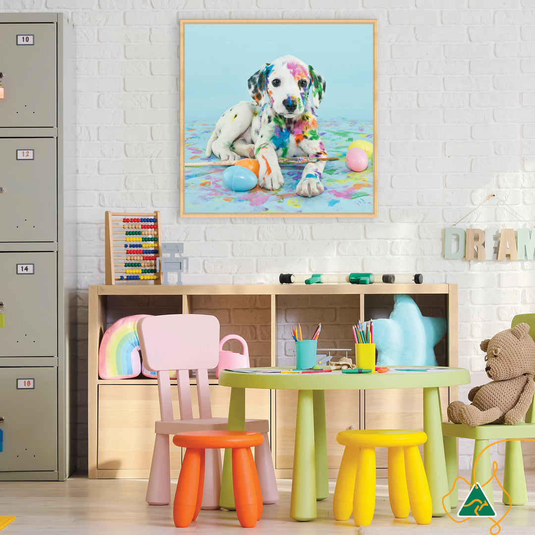 PAINT PUP VI - Framed Canvas