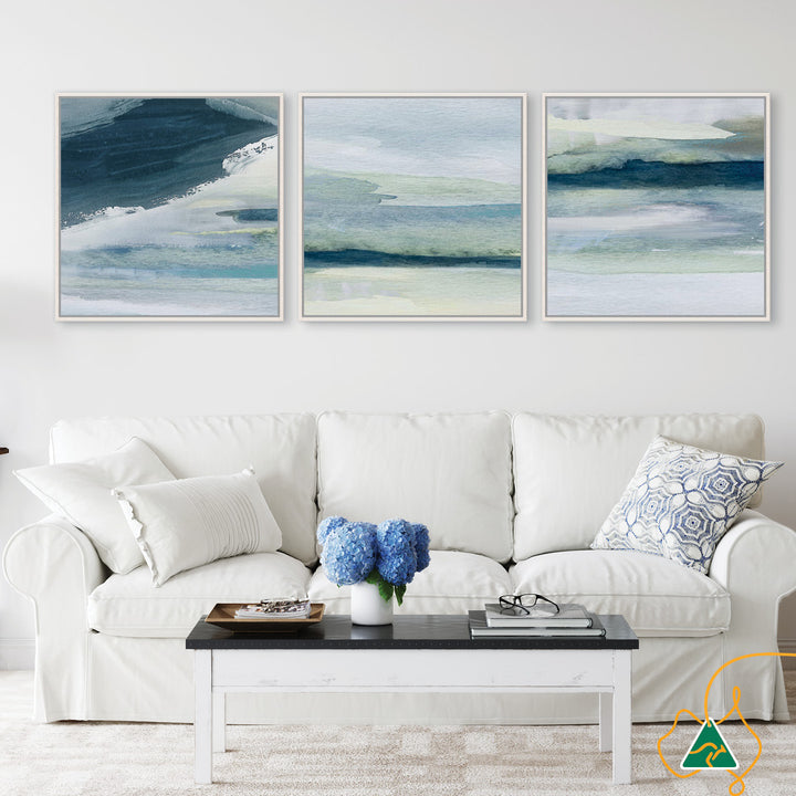 ABSTRACT SEA XII - Framed Canvas
