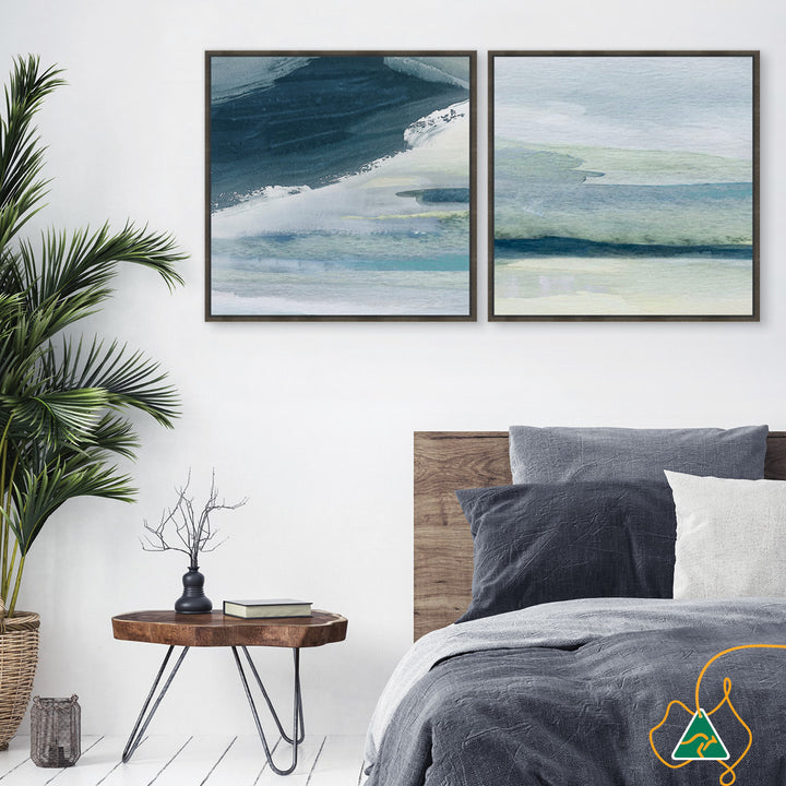 ABSTRACT SEA XII - Framed Canvas