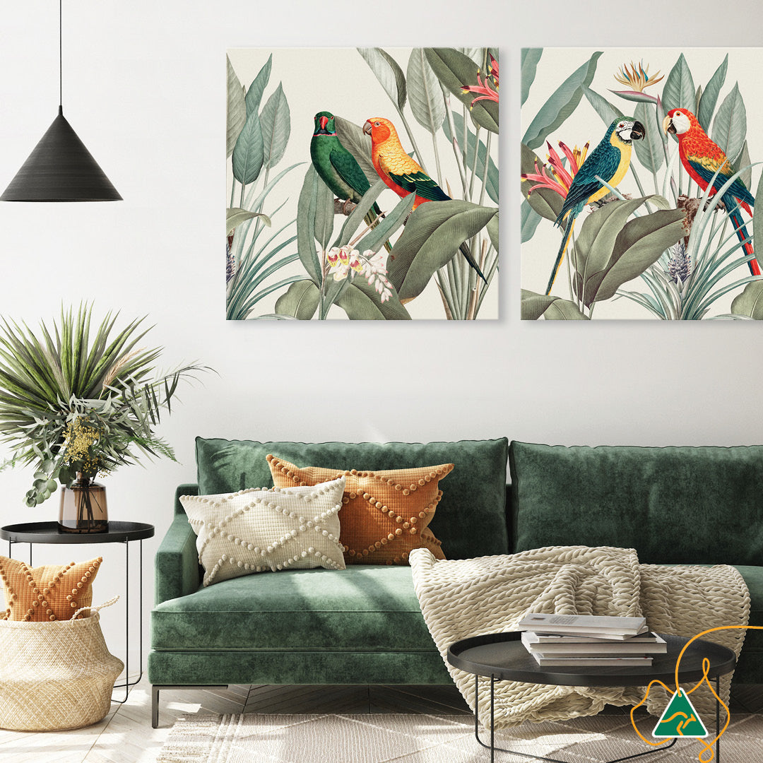 COLOURFUL MACAWS III - Canvas Print