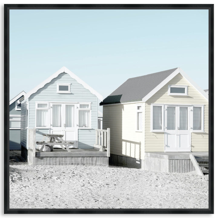 BEACH HUTS II - Framed Canvas