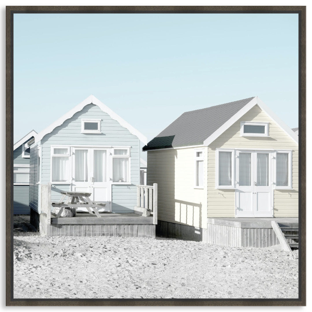 BEACH HUTS II - Framed Canvas
