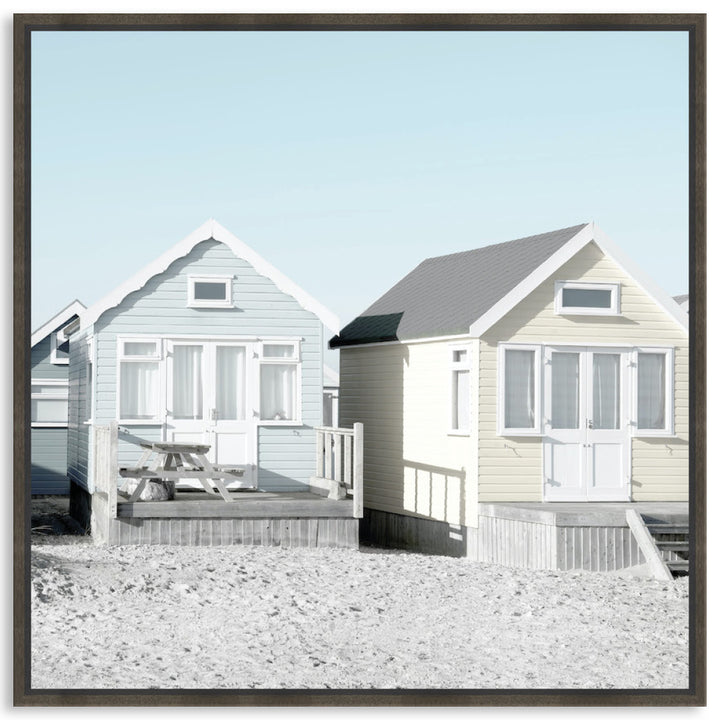 BEACH HUTS II - Framed Canvas