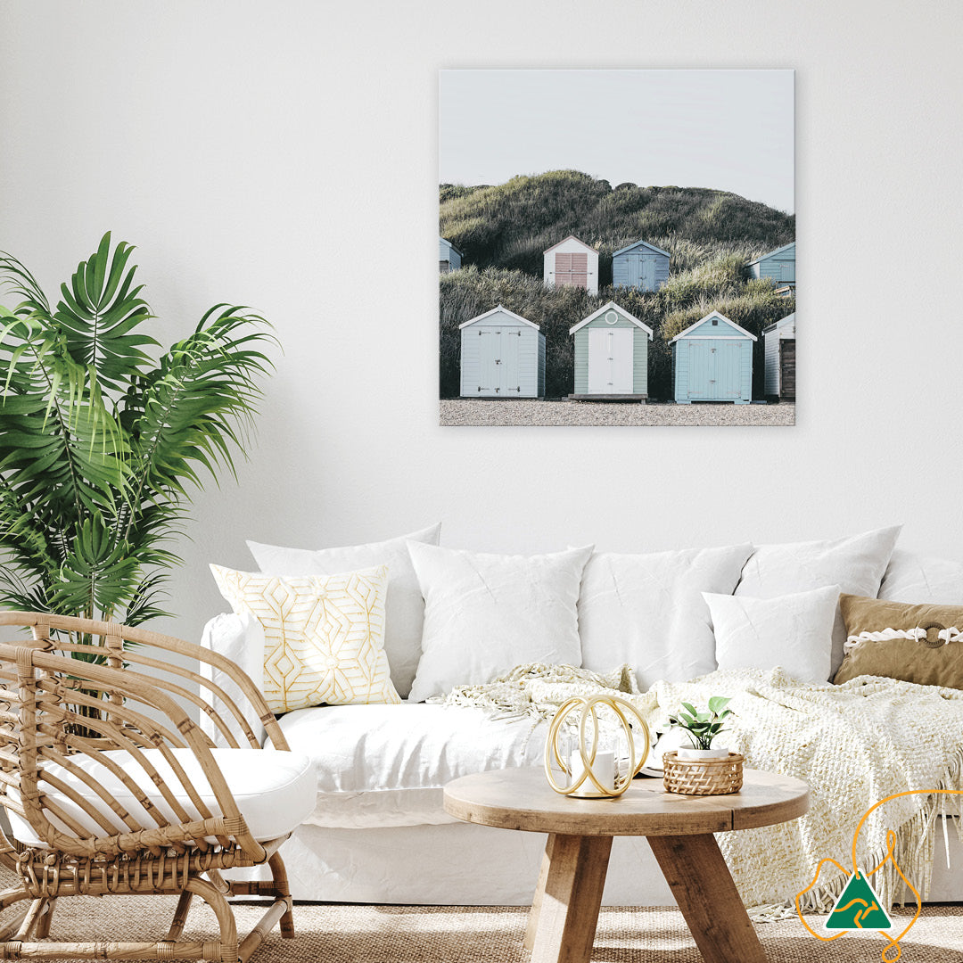 BEACH HUTS III - Canvas Print