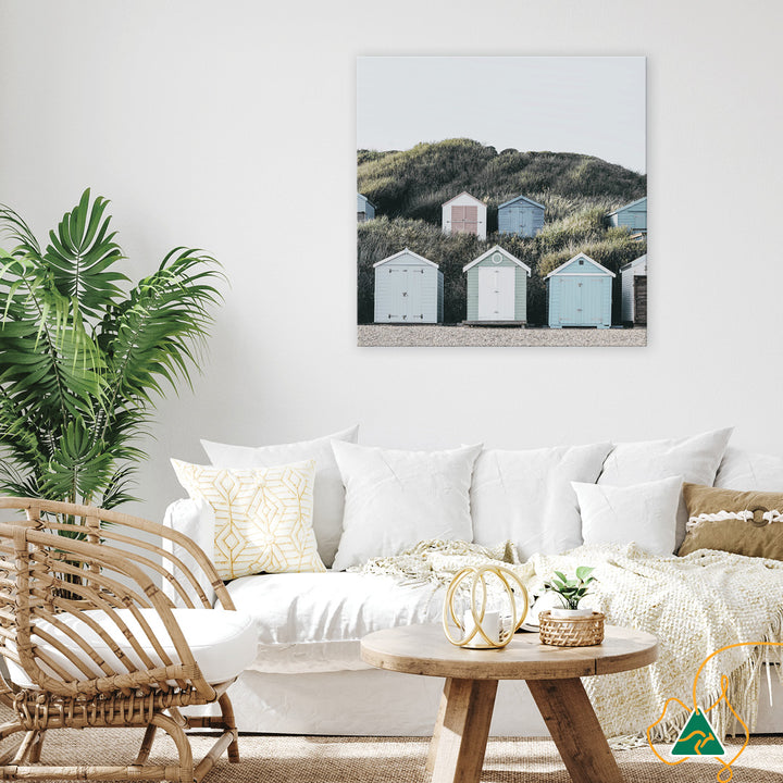 BEACH HUTS III - Canvas Print