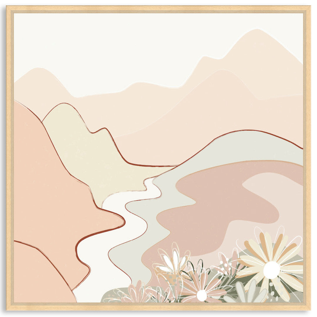 PASTEL LANDSCAPE - Framed Canvas