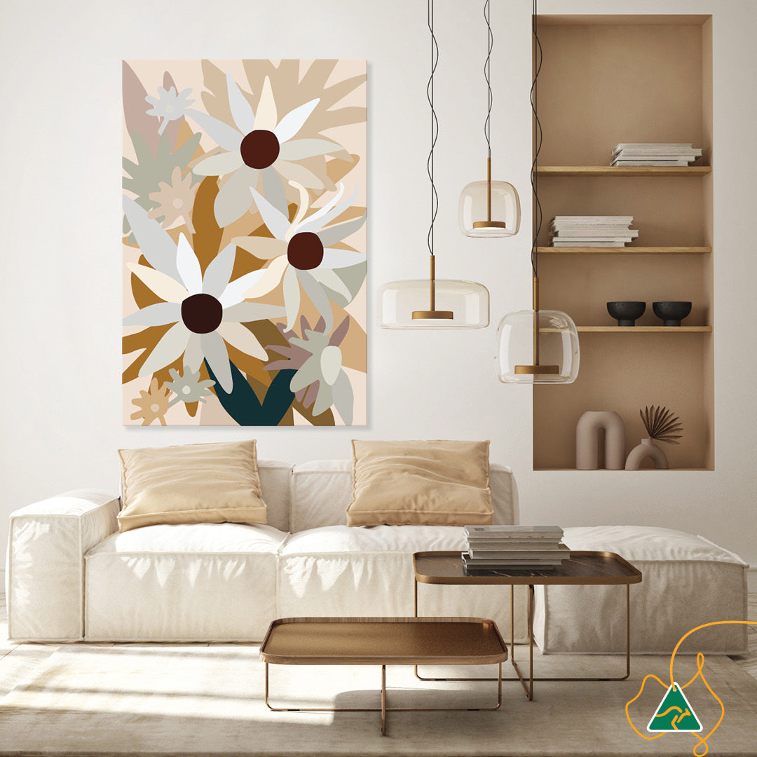 FLANNEL FLOWERS I - Canvas Print