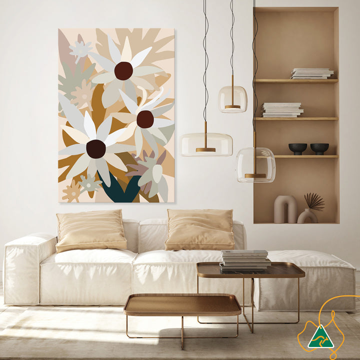 FLANNEL FLOWERS I - Canvas Print