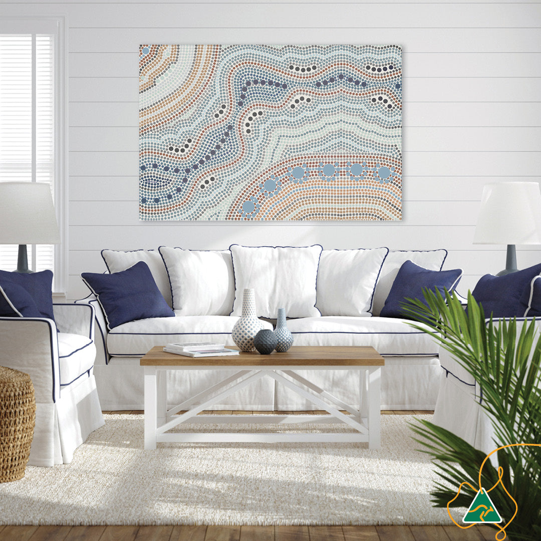 RIVER SILVER I - Canvas Print