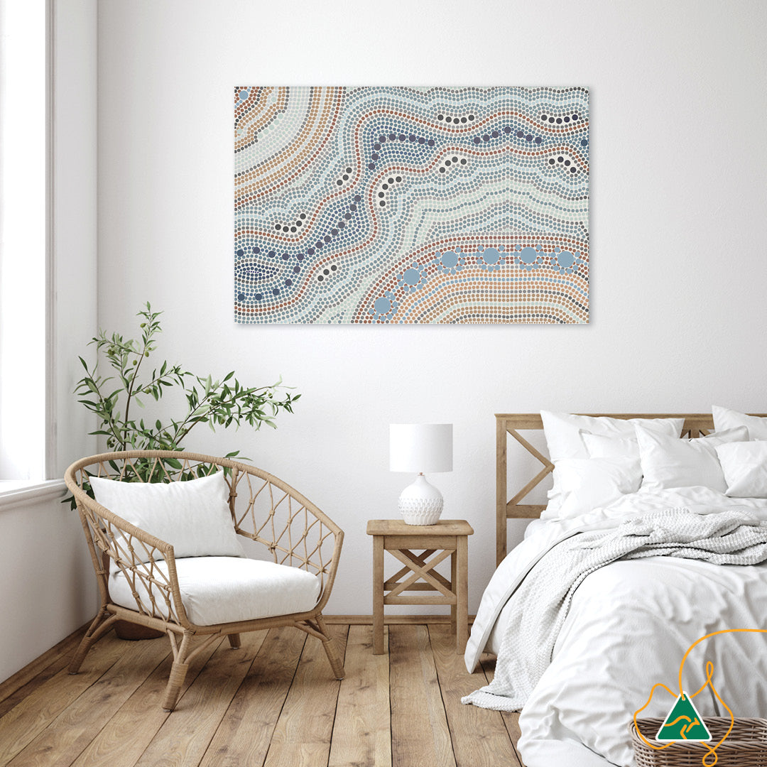 RIVER SILVER I - Canvas Print