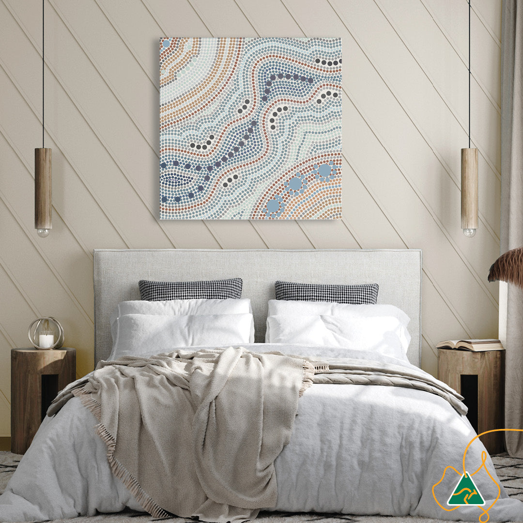 RIVER SILVER II - Canvas Print