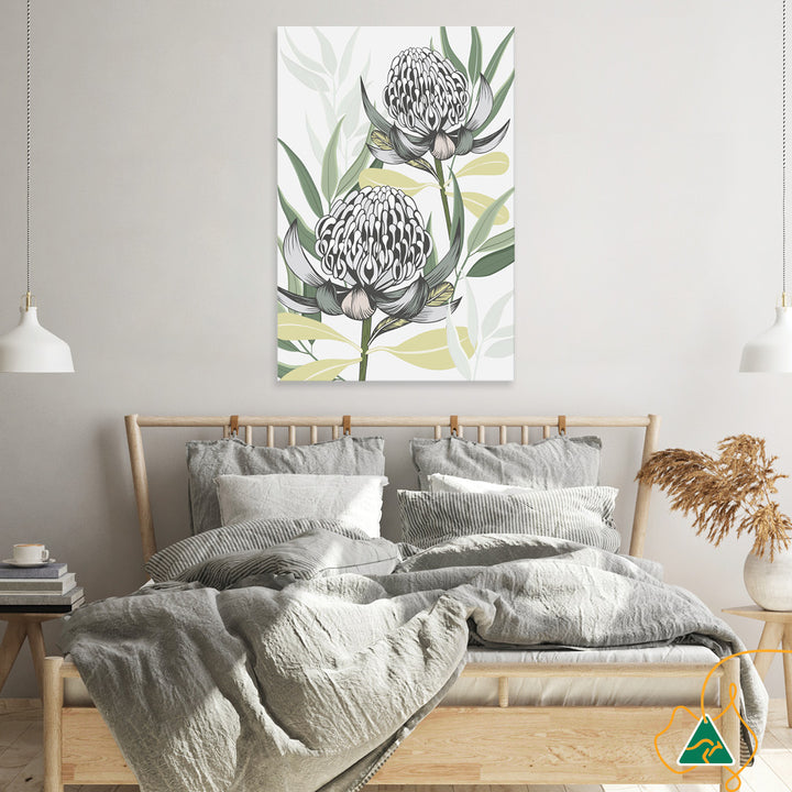WHITE WARATAH I - Canvas Print
