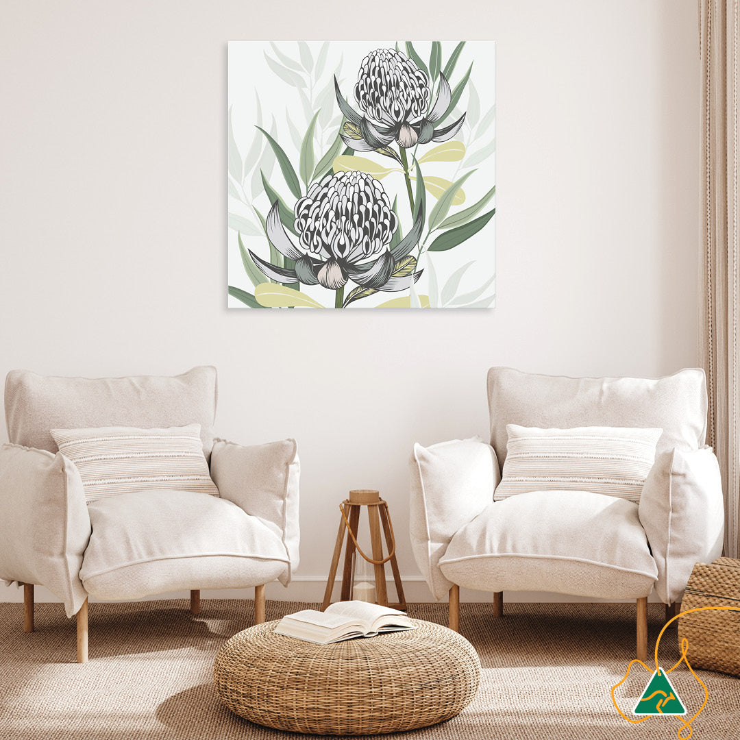 WHITE WARATAH II - Canvas Print