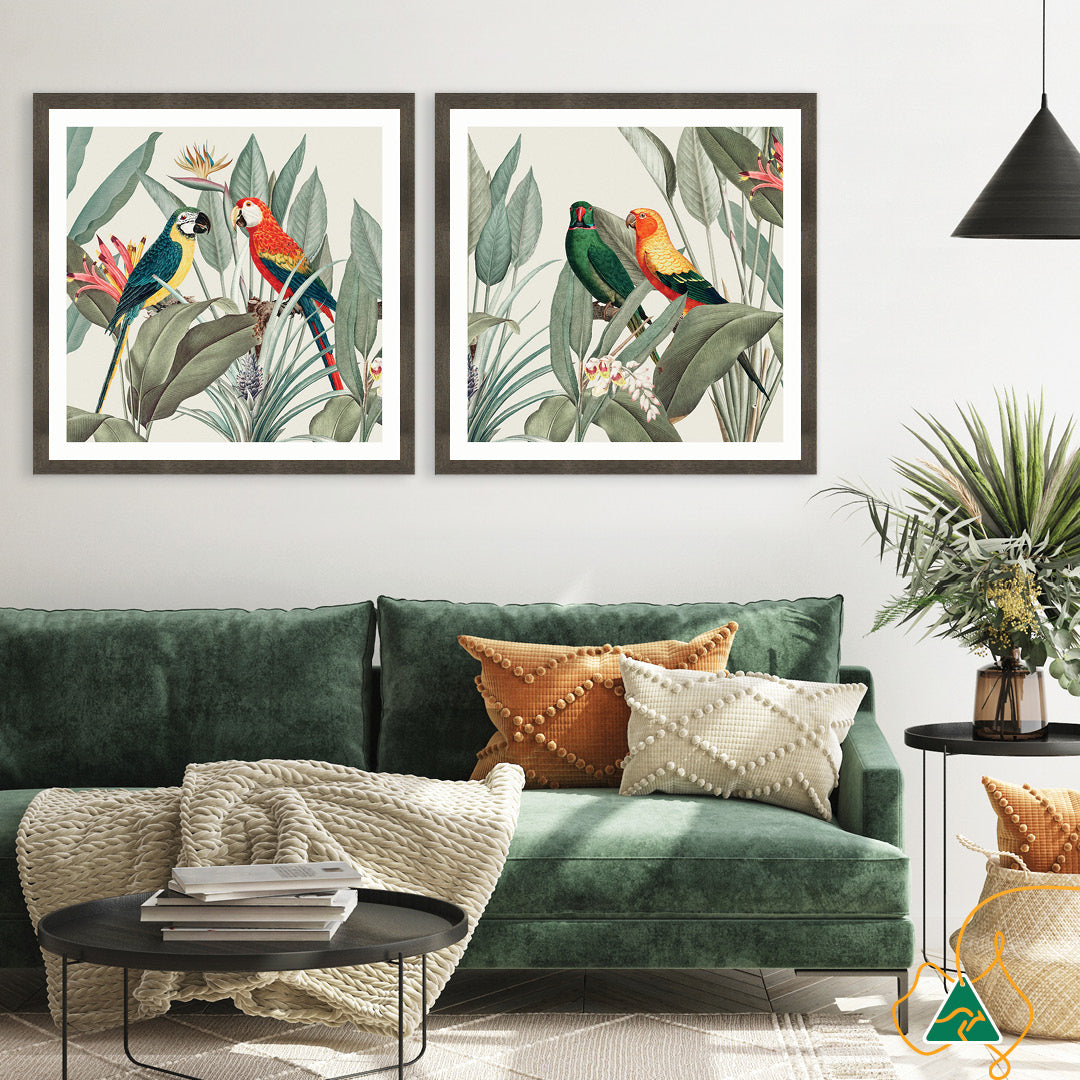 COLOURFUL MACAWS II - Framed Print