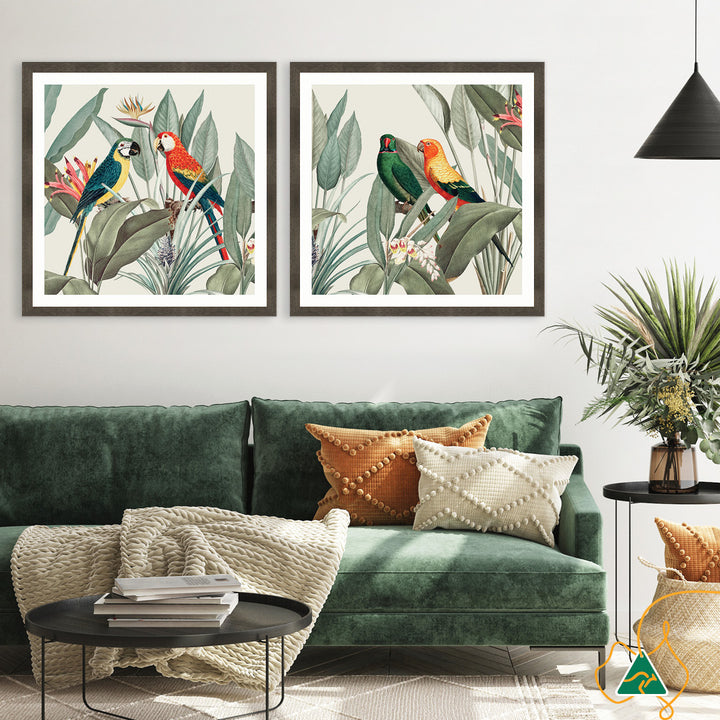 COLOURFUL MACAWS II - Framed Print