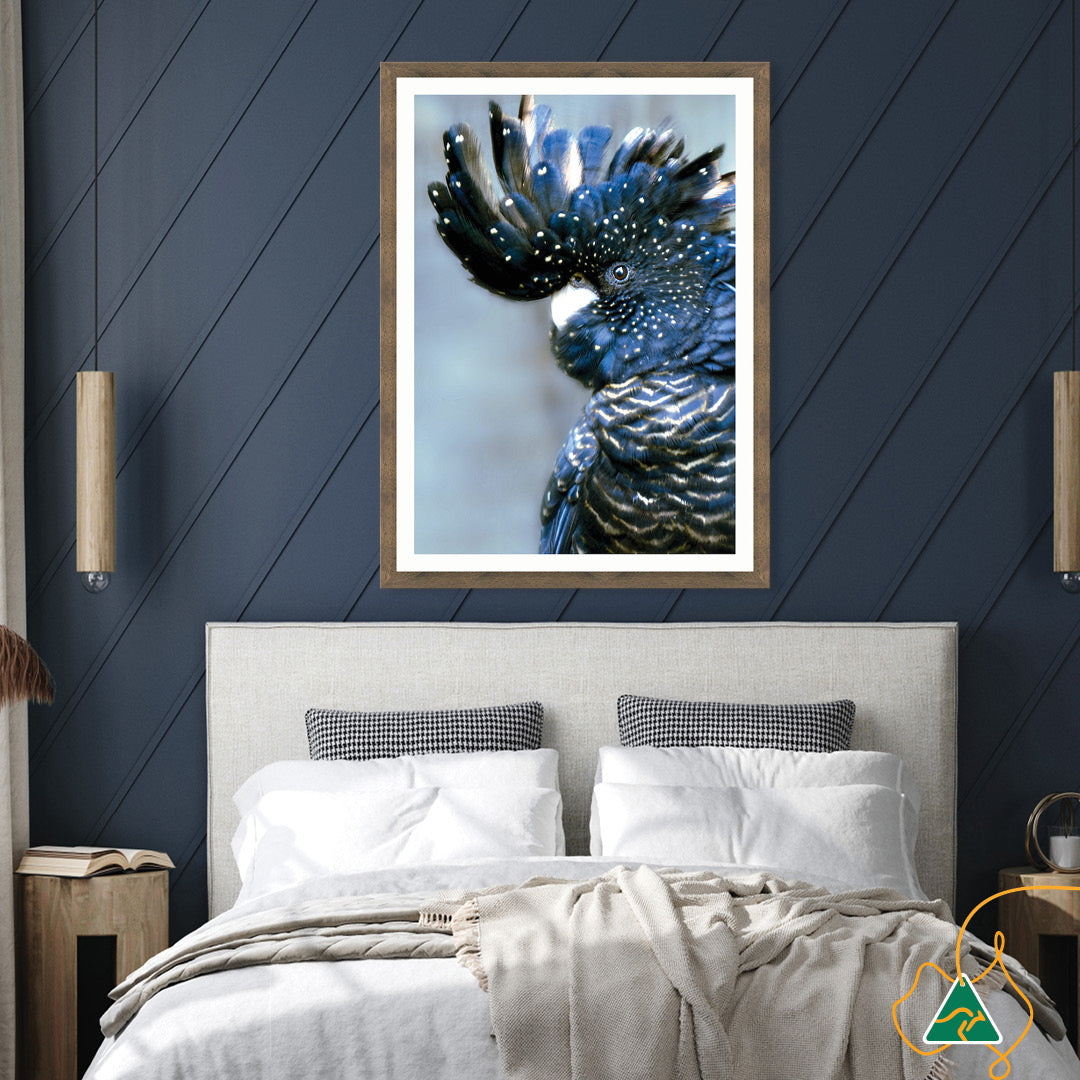 COCKATOO BLACK I - Framed Print