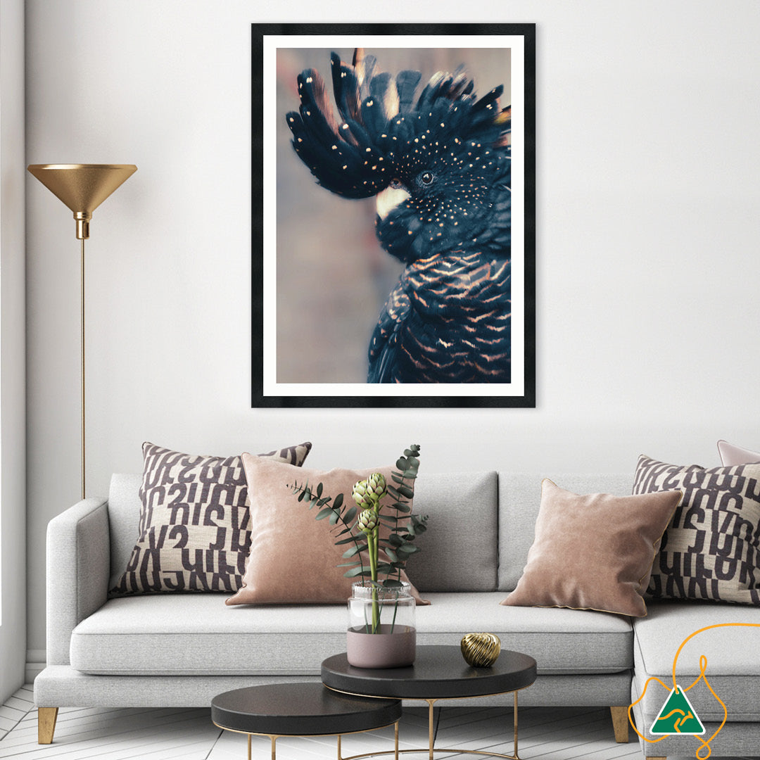 COCKATOO BLACK II - Framed Print