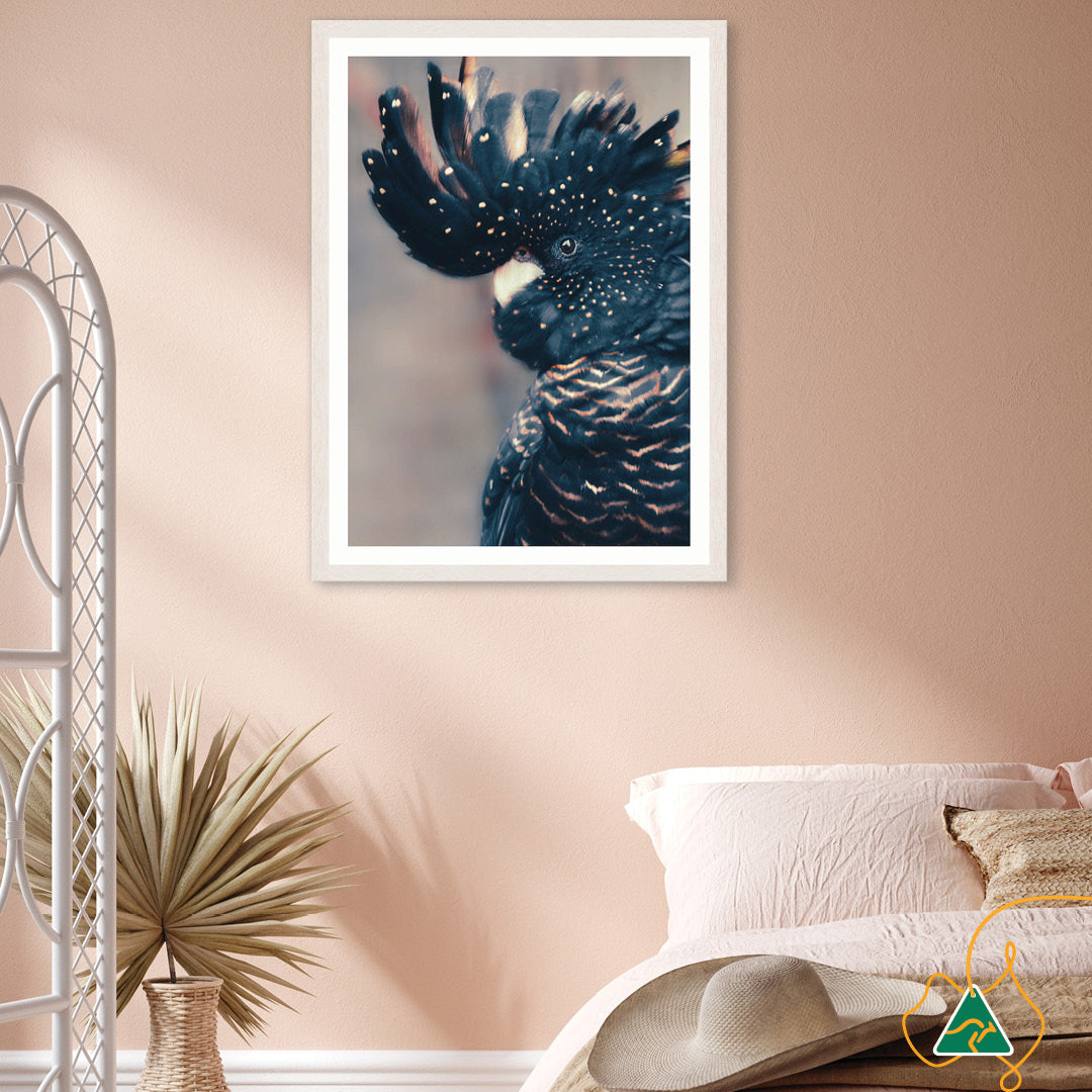 COCKATOO BLACK II - Framed Print