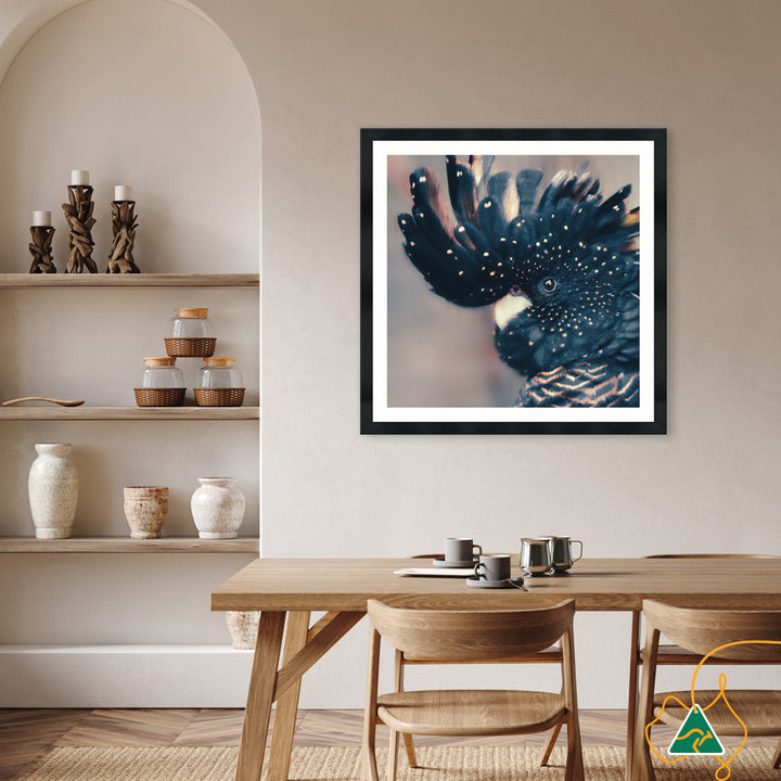 COCKATOO BLACK IV - Framed Print