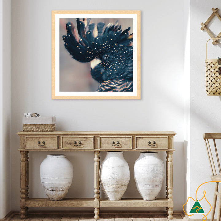 COCKATOO BLACK IV - Framed Print