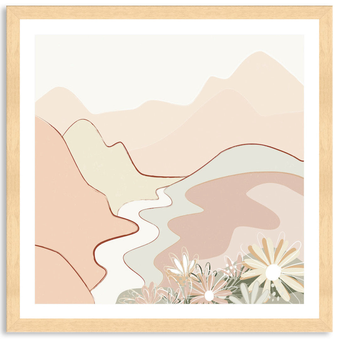 PASTEL LANDSCAPE - Framed Print