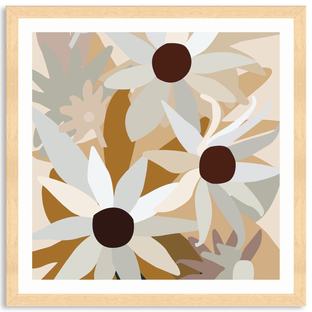 FLANNEL FLOWERS II - Framed Print