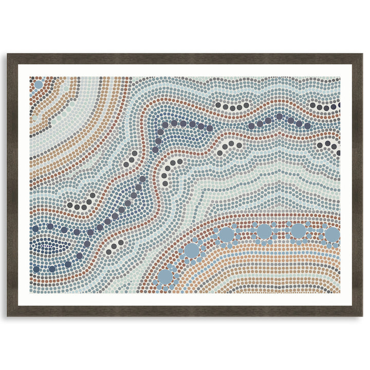 RIVER SILVER I - Framed Print