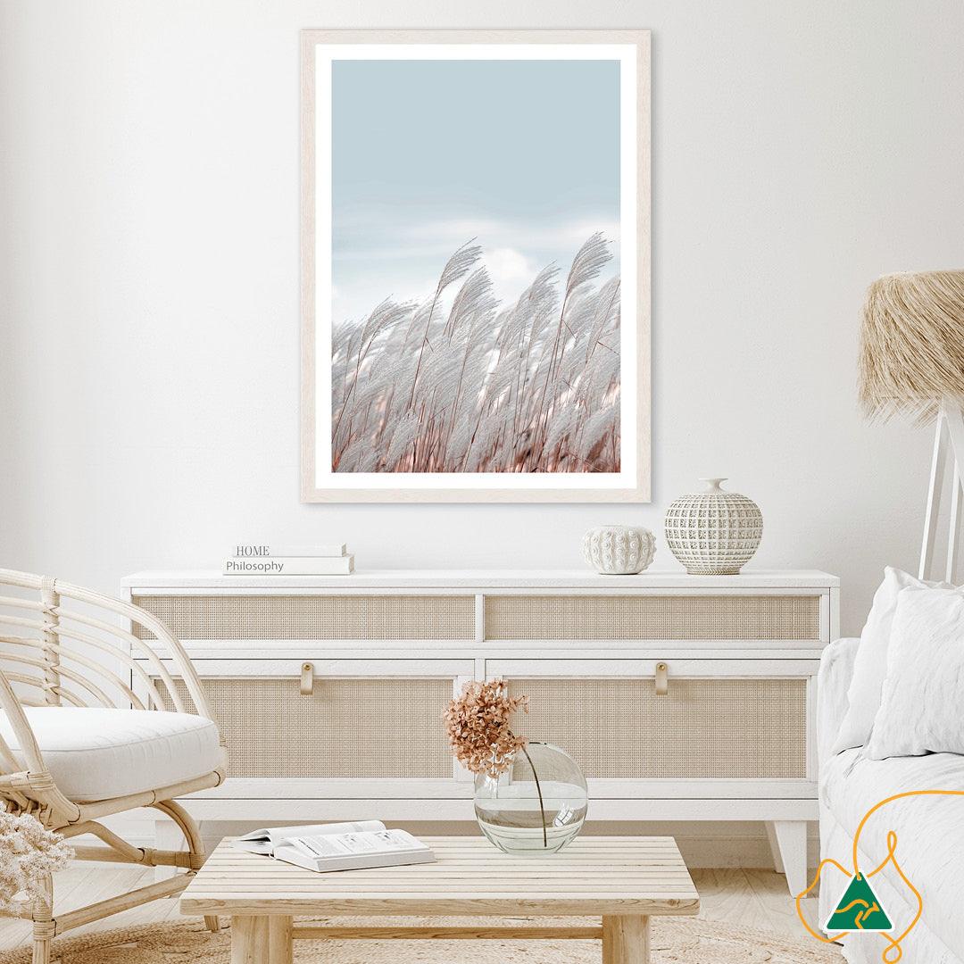 SILVER GRASS III - Framed Print