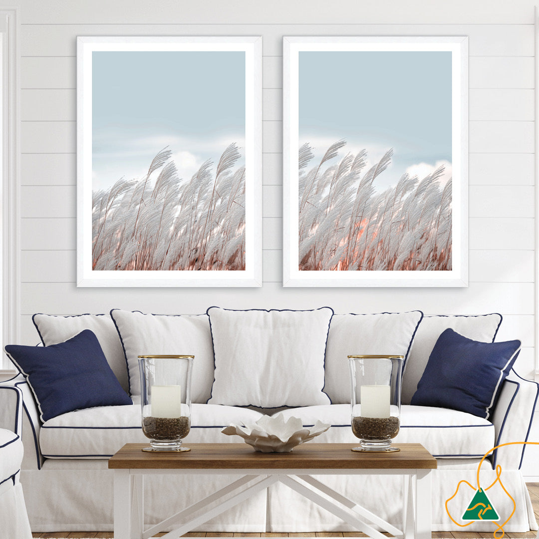 SILVER GRASS III - Framed Print