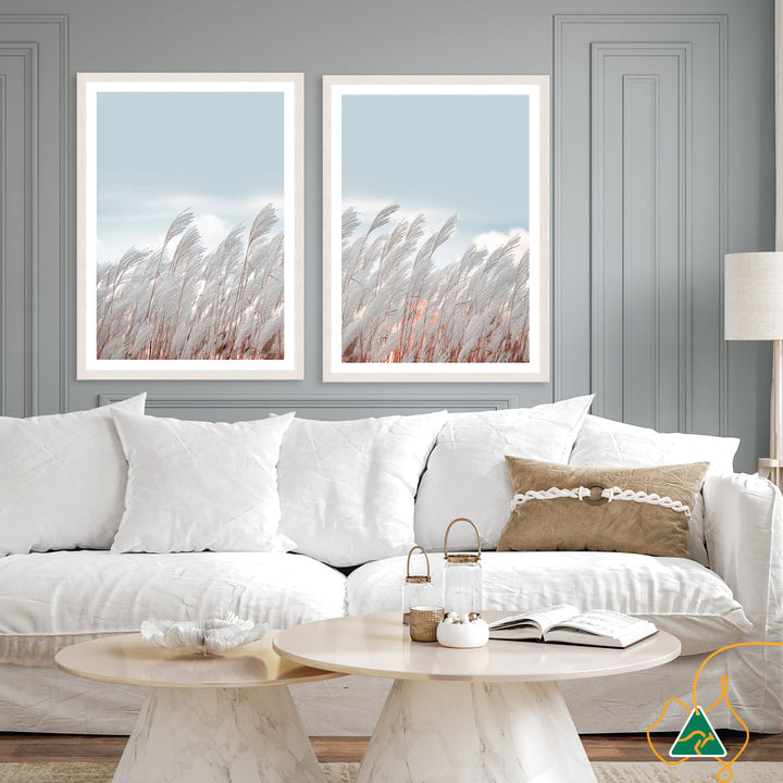 SILVER GRASS IV - Framed Print
